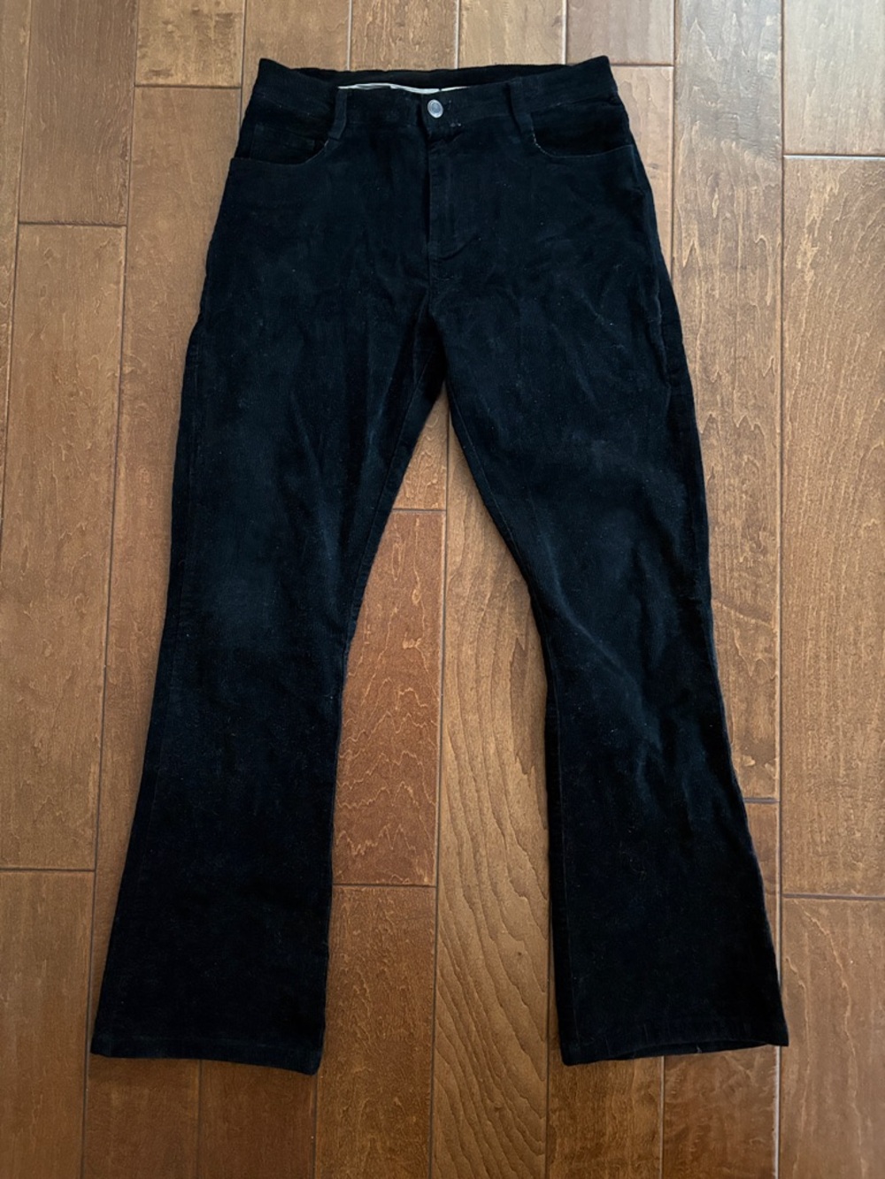 Black Corduroy Bellbottom Pants